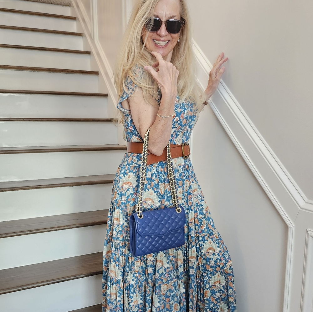 Rebecca Minkoff Ex Cond Light Navy Leather Quilted Crossbody Bag, $75 - Picture 9 of 15